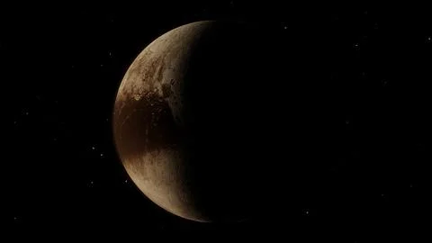 3D illustration of Dwarf Planet Pluto 4K  (5) Stock Illustration