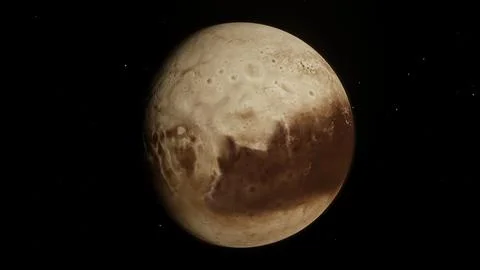 3D illustration of Dwarf Planet Pluto 4K  (1) Stock Illustration