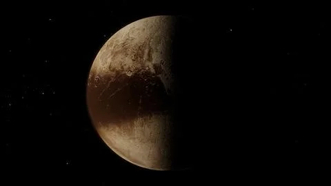 3D illustration of Dwarf Planet Pluto 4K  (6) Stock Illustration