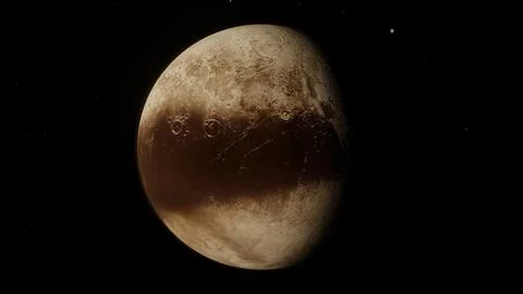 3D illustration of Dwarf Planet Pluto 4K  (7) Stock Illustration
