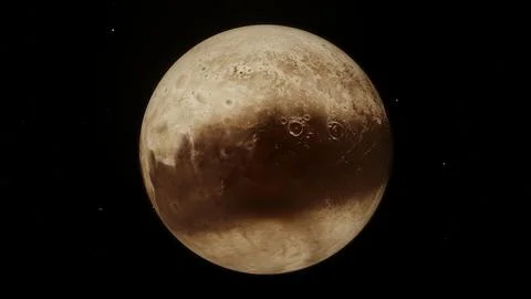3D illustration of Dwarf Planet Pluto 4K  (8) Stock Illustration