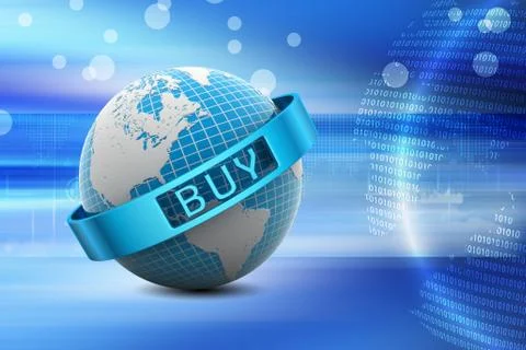 3d illustration of e-commerce concept Stock-Illustration