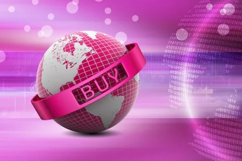 3d illustration of e-commerce concept Stock-Illustration