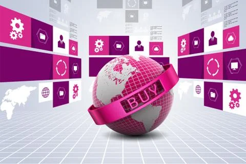 3d illustration of e-commerce concept Stock-Illustration