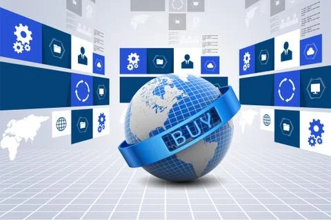 3d illustration of e-commerce concept Stock-Illustration