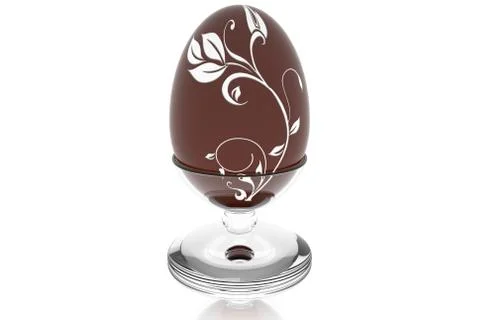 3D illustration - Easter egg decorations on a white background. Stock Illustration