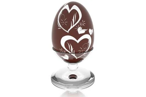 3D illustration - Easter egg decorations on a white background 스톡 일러스트