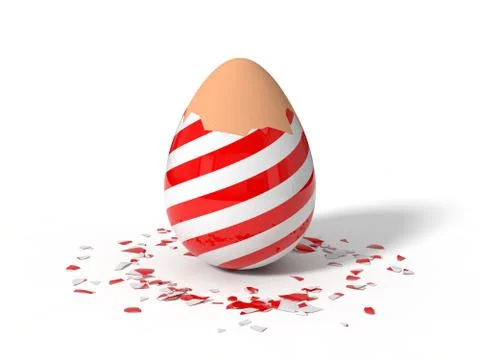 3d illustration of easter egg. Stock Illustration