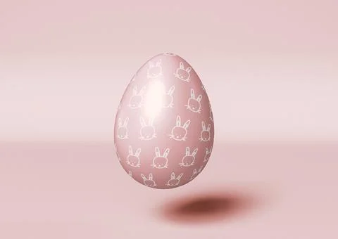 3D Illustration. Easter egg on isolated background. Foto stock