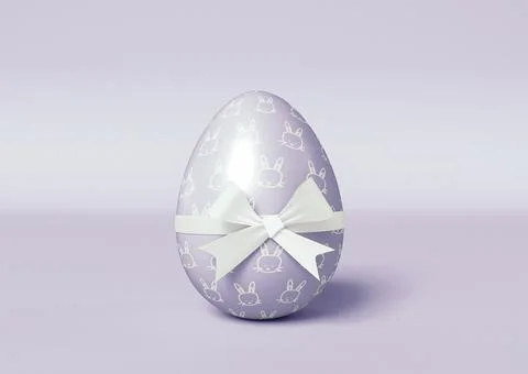3D Illustration. Easter egg on isolated background. Stock Photos