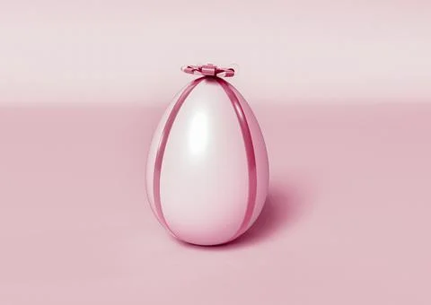 3D Illustration. Easter egg on isolated background. Stock Photos