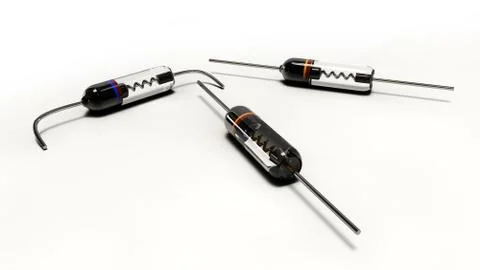 3d Illustration of electrical components on white background Stock Illustration