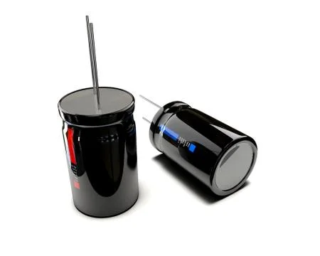 3d Illustration of electrical components on white background Stock Illustration