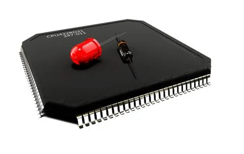 3d Illustration of electrical components on white background Stock Illustration