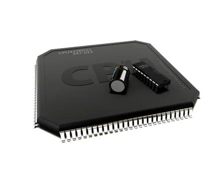 3d Illustration of electrical components on white background Stock Illustration