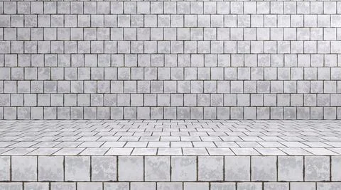 3D illustration of an empty modern studio table room background Stock Illustration