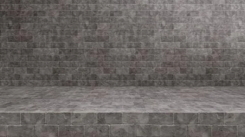 3D illustration of the empty modern studio table room Stock Illustration