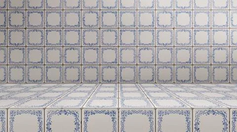 3D illustration of an empty modern studio table room background Stock Illustration