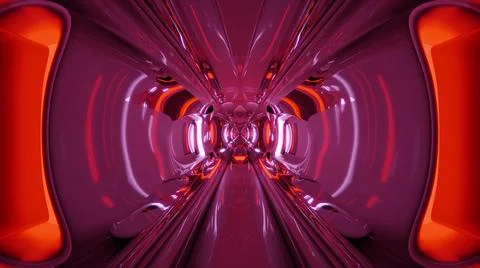 3d illustration of endless round 4K UHD tunnel Illustration