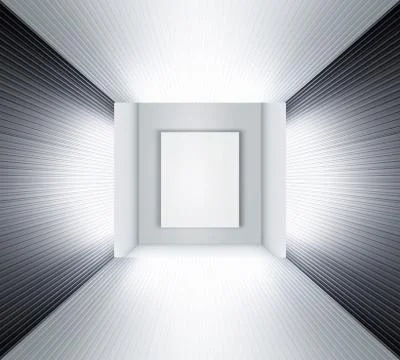 3D illustration of exhibition space Stock Illustration