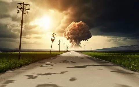 3D illustration of an explosion. Stock Photos