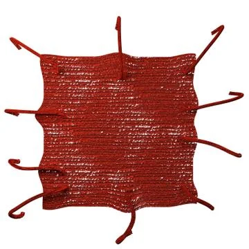 3D illustration of a fabric patch isolated on white Иллюстрация