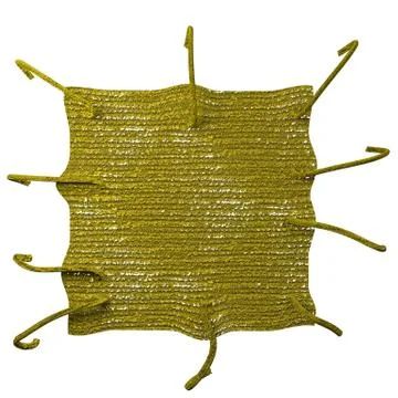 3D illustration of a fabric patch isolated on white Stock Illustration