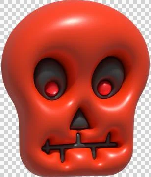 3D illustration. Face of a devil skull for Halloween. Stock-Illustration