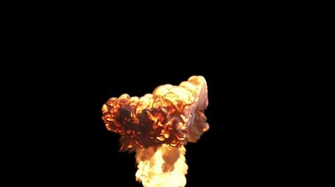 3d illustration -  Fire Ball Explosion Stock Illustration