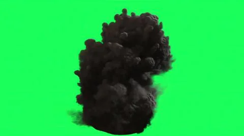 3d illustration - Fire Ball Explosion on green screen Stock Illustration