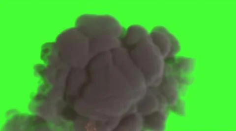 3d illustration - Fire Ball Explosion on green screen Stock Illustration