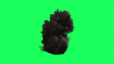 3d illustration - Fire Ball Explosion on green screen Stock Illustration