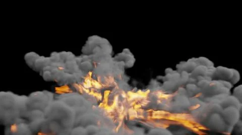 3d illustration -  Fire Ball Explosion Stock Illustration