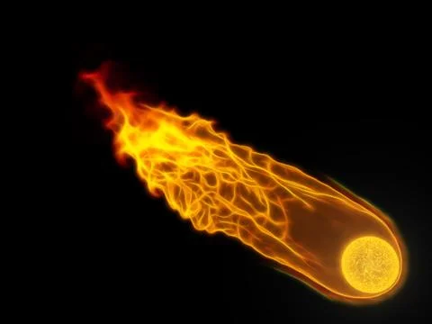 3D illustration of fireball Stock Illustration