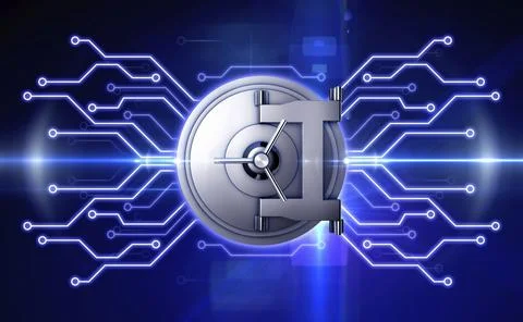 3D illustration of a firewall concept イラスト素材