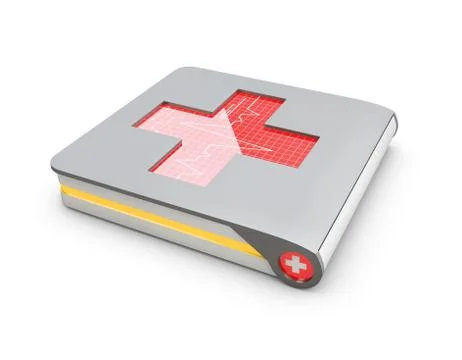 3d illustration of first aid kit. Isolated on white background Stock Illustration