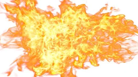 3d illustration. Flame flare on white background. Stock Illustration