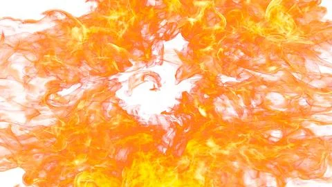 3d illustration. Flame flare on white background. Stock Illustration