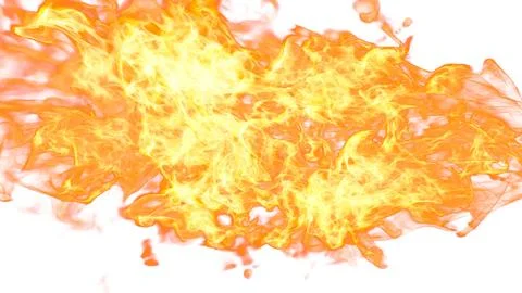 3d illustration. Flame flare on white background. Stock Illustration