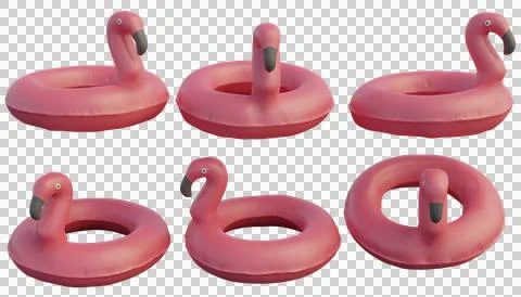 3d illustration floating swimming ring Inflatable swimming pool Illustrazione stock