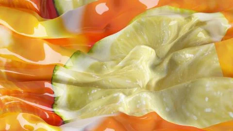 3D Illustration Fruit Abstraction Texture Stock Illustration