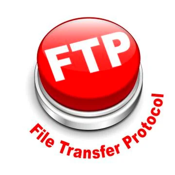 3d illustration of ftp ( file transfer protocol ) button Stock-Illustration