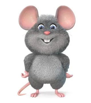 3d illustration funny mouse Illustrazione stock