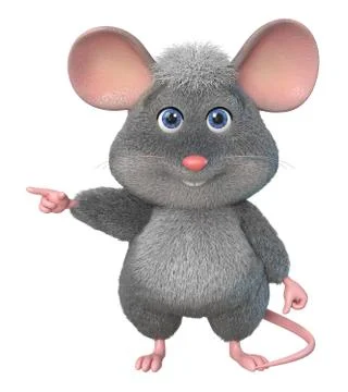 3d illustration funny mouse Stock Illustration