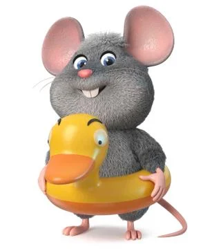 3d illustration funny mouse Stock Illustration