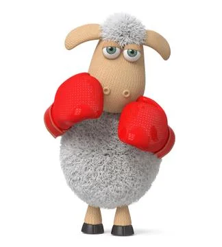 3d illustration funny sheep Stock Illustration