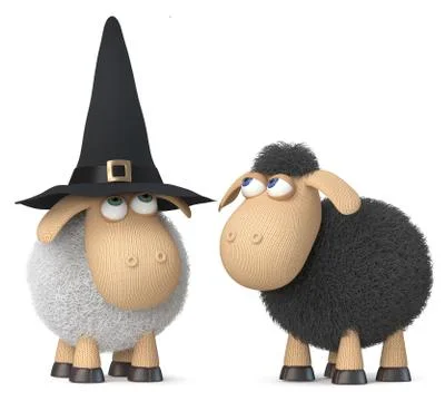 3d illustration funy sheep Stock Illustration