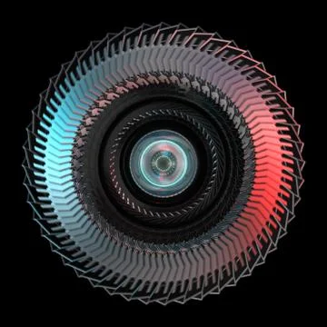 3D Illustration of Future technology, security concept background. Stock Illustration