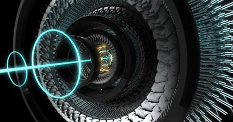 3D Illustration of Future technology, security concept background. Stock Illustration