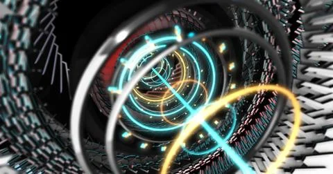 3D Illustration of Future technology, security concept background. Stock Illustration